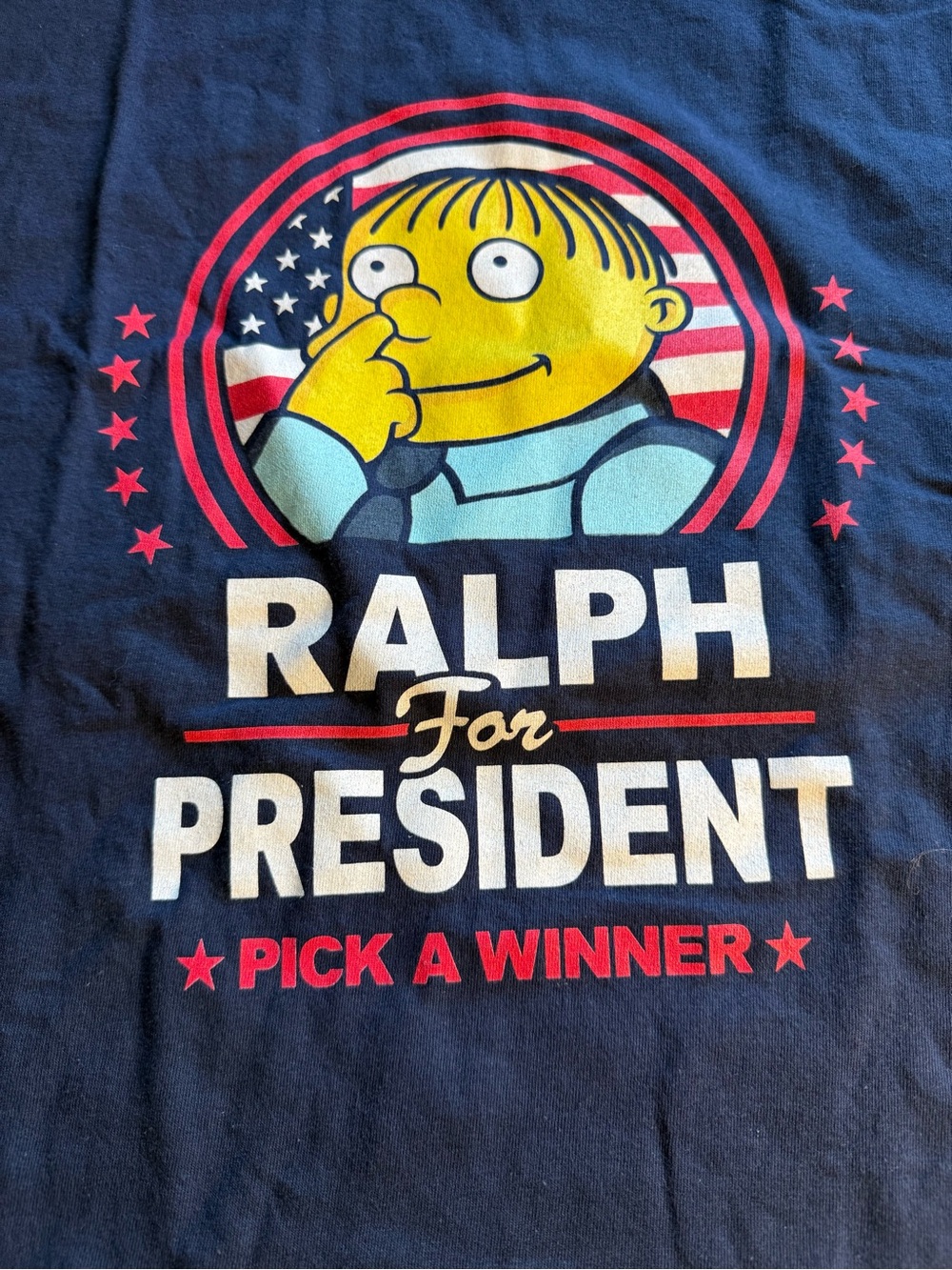 NWT The Simpsons Ralph Wiggum Ralph For President Pick A Winner T-Shirt XXL